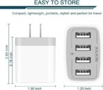 USB Charger Cube, Wall Charger Plug, AILKIN 4.8A 4-Muti Port USB Adapter | Power Plug Charging Station Box Base Replacement for iPhone 15 14 13 12 16 Pro Max/X/17, iPad Samsung Phones Charging Block - Image 3