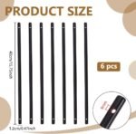 BENECREAT 6Pcs Wooden Dowels with Two Holes, 15.7 Inch Black Round Wooden Rod Sticks for Quilt Wall Hanging, Tapestry, Weaving, DIY Hardwood Craft (Hole: 6mm) - Image 3