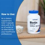 Nutricost Biotin (Vitamin B7) 10,000mcg (10mg), 240 Capsules, Quick Release | Vegetarian, Gluten Free, GMO-Free - Image 8