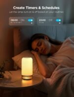Govee RGBIC Smart Table Lamp 2, Touch Bedside Small Table Lamp (Corded) | LED Desk Lamp Compatible with SmartThings, Matter, Alexa, Nightstand Lamp for Bedroom Living Room Night Light, 64 Scene Modes - Image 8