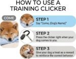 Dog Training Clicker and Whistle Set, 2-in-1 Positive Reinforcement Tool for Puppies, Dogs and Cats, Behavior Correction Device, Dog Training Tool Kit, Black | Dog Training Clicker and Whistle Set - Image 4