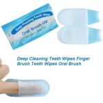 100pcs Disposable Textured Deep Cleaning Teeth Wipes Finger Brush Oral Brush Clean Wipes - Image 9