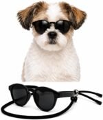 G014-P Dog Pet Costume Retro Panto Sunglasses Small Breed up to 15 lbs (S, up to 15 lbs, Panto Black) - Image 2