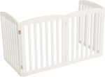 PAWLAND Wooden Freestanding Foldable Pet Gate for Dog,24" H Dog Gate Indoor | Dog Gate for Doorway, Stairs, the House, Step Over Fence, Extra Wide, Room Divider, Front Door, Hallway, 4 Panels, White - Image 9