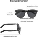 DPVR G2 Smart Glasses Bluetooth Sunglasses with Speakers – Audio-Only Bluetooth Glasses for Men & Women, No Camera, No App, Touch Control, UV400, IPX4 - Image 3