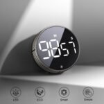 BlueSnail Kitchen Timer with LED Digital Display Smart Efficana for Home Classroom Gym Office, Volume and Brightness Adjustable Productivity Timer (Guncolor) - Image 3