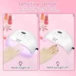 Wisdompark 72W UV LED Nail Lamp, UV Light for Gel Nails with 15 Beads Curing lamp 3 Timer Nail Dryer, LCD Display, Auto Sensor, Professional Nail Lamps for Gel Polish for Advanced DIY at Home - Image 4