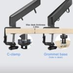 Suptek Monitor Mount Monitor Arm Desk Mount Fully Adjustable Fits 17 20 22 23 24 26 27 32 34 35 inch Monitors Weight Capacity up to 24.25 lbs - Image 6