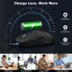 Bluetooth Wireless Mouse for Mac Laptop MacBook Pro Air iPad Computer | Ergonomic Usb c Silent Mouse with Undetectable Jiggler Mode，61g Rechargeable ,Portable Mice,3 Level DPI,Ideal for Travel - Image 8
