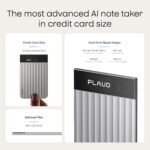 Plaud Note Pro AI Voice Recorder Transcribe & Summarize for Meetings Calls | AI Note Taker for Professionals & Teams, Productivity, 112 Languages, Ultra-Slim, InstantView Display, Case Included, Silver - Image 9