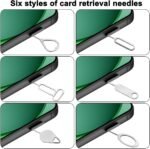 SIM Card Ejector Tray Removal Tool with Cleaning Brush, 2 in 1 EDC Portable Keychain Eject Pins Reset Needle Opener Cleaning Pen for All iPhone Airpods iPad Samsung Galaxy Cell Phone Smartphone - Image 5