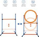 Dog Agility Training Equipment, 60-piece Dog Obstacle Course Training Starter Kit Pet Outdoor Game with Tunnel, Agility Hurdle, Weave Poles, Jump Ring, Pause Box, Toy Balls and Storage Bag | Training Starter Set: 8 Weave Poles, Adjustable Hurdle, Jump Ring, Tunnel, Pause Box, Balls, Whistle, Pouch and 2 Carry Bags - Image 3
