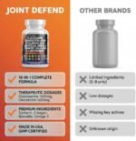 Clean Nutraceuticals Glucosamine 1500mg Chondroitin 1200mg MSM with Turmeric Curcumin, Collagen, Hyaluronic Acid, Omega 3 – Joint Health Supplement for Men & Women – Joint Complex – 120 Count - Image 7