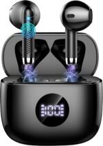Wireless Earbuds, Bluetooth 5.4 Ear Buds LED Power Display Headphones Bass Stereo, Bluetooth Earbuds in-Ear Noise Cancelling Mic, 40H Playback Mini Case IP7 Waterproof Sports Earphones for Android iOS - Image 2