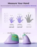 seenda MOU-302 Wireless Bluetooth Ergonomic Vertical Mouse with Volume Knob | Rechargeable 3-device mice for small/medium hands with quiet clicks, 1000/1600/2400 DPI for PC, laptop, MacBook, Green Purple - Image 9