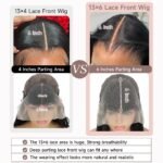 13x6 Lace Front Wigs Human Hair 28 Inch Body Wave HD Lace Front Wigs Human Hair Pre Plucked 200 Density with Baby hair Transparent Lace Frontal Wigs for Women Natural Color - Image 6