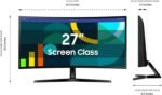Samsung 27" Essential S3 (S36GD) Series FHD 1800R Curved Computer Monitor | 100Hz, Game Mode, Advanced Eye Comfort, HDMI and D-sub Ports (LS27D366GANXZA) - Image 4