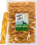 BULLYSTICKS & MORE 6 Inch Beef Collagen Braids for Dogs (8 Count) - Bones for Dogs - Dog Parents Choice - No Hide Beef Cheek Rolls - Image 2