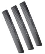 3 Pack Carbon Fiber Cutting Comb - Professional 8.15' Styling Comb for All Hair Types, Fine and Wide Tooth - Image 2