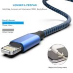 Apple MFi Certified 6Pack 3/3/6/6/6/10 FT iPhone Charger Lightning Cable | Nylon Braided Fast Charging Cable Compatible iPhone 14 Pro 13 mini 12 11 Pro MAX XR XS 8 7 Plus 6S SE, iPad - Image 3