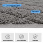 GORILLA GRIP Cat Litter Box Mat, Cushioned Coil Mesh Litter Trapping Mats, Scatter Control Supplies for Less Mess, Phthalate Free, Ultra Deep Catch Grooves, Rinse or Vacuum to Clean, 24x17 Gray - Image 6