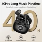 xinwld Adaptive Hybrid Active Noise Canceling 2026 Wireless Earbuds, 6 Mics ENC Clear Call Ear Buds, Hi-Res Audio Deep Bass Bluetooth 5.4 Headphones, 40H, LED, for Sports Running Gym Workout, Black - Image 4