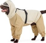 Nanaki Waterproof Dog Raincoat with Harness-Full Body Dog Raincoats Outdoor | For Rainy Days,Hiking Camping,Reflective Safety Strips,Full-Body Protection,Easy On/Off,Detachable&adjustable Hood,Breathable - Image 2