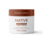 Native Body Scrub, Gently Exfoliates & Moisturizes for Smoother Skin in 1 Wash, Clean, Minimal, Silica-Free Ingredients for Sensitive Skin, for Women & Men, Coconut & Vanilla, 12 oz - Image 7