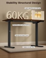 Standing Computer Gaming Office Desk - 48 x 24 Inches Adjustable Stand Up Electric Height Rising Table with Memory Presets for Home Study Writing PC Work, Modern Simple Walking Sit Desk, Easy Assembly - Image 7