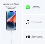 Lightning to 3.5mm Headphone Adapter for iPhone - 2 Pack Hi-Fi iPhone Aux Adapter Converter Jack Dongle Audio Cord for Apple iPhone 14 13 12 11 X XS White - with Microphone - Image 5