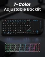 Mini Keyboard with touchpad, mini Bluetooth Keyboard, 2.4G Ultra-Thin Handheld Wireless Portable Keyboard, Suitable for PCs/Tablets/TVs/Smartphones, Ideal for Travel - Image 6