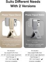 MOFT Phone Tripod Stand, Portable Selfie Stick for iPhone, Mulit-Angle | Pocket Size | Strong Magnets l MOVAS Leather | Magsafe Compatible | Easy to Charge | Stylish |For Content Creators - Image 3
