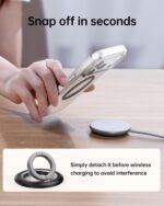 SYNCWIRE Magnetic Phone Ring Holder, for MagSafe Phone Grip Stand Kickstand | 360° Rotation, Double-Sided Magnet, Cell Phone Grip Finger Holder, for iPhone 17 16 15 14 13 12 Pro Max, MagSafe Accessories - Image 10