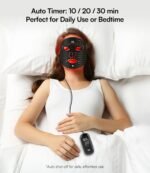 INIA Red Light Therapy Mask for Face, 850nm NIR, Red/Blue LED Light 4 Modes | Visible Results in Just 4 Weeks, 220 LEDs, 105mW/cm² Output, 2600mAh Rechargeable Battery, 10-30min Timer, Auto Shut-off - Image 9