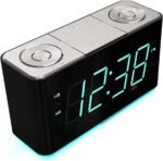 Emerson Smartset Alarm Clock Radio with Bluetooth Speaker with USB Port for iPhone/iPad/iPod/Android and Tablets, 1.4" Cyan LED Display and Night Light, ER100301 - Image 5