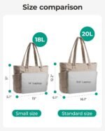 BAGSMART Tote Bag for Women, Lightweight Puffy Tote Bag with Compartments Shoulder Bag Handbag for Travel, Work, Gym | Lightweight - Image 4