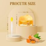 Turmeric Lemon Lip Scrub with Brush, Lip Scrubber Exfoliator for Dark Lips, Dry, Chapped Lips, Reduce Fine Lines, Natural Nourish Sugar Lip Scrub with Aloe Vera, Deep Hydration Moisturization 100g - Image 8