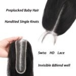 Brazilian 2x6 Human Hair Lace Closure HD Transparent 2x6 Body Wave Lace Closure Middle part Human Hair Kim K Closure With Baby Hair (16 inch) - Image 3