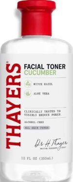 THAYERS Alcohol-Free, Hydrating Cucumber Witch Hazel Facial Toner with Aloe Vera Formula, Vegan, Dermatologist Tested and Recommended, 12 Oz (Packaging May Vary) - Image 2