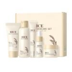 Moisturizing Korean Rice Skin Care Set – Radiance Skincare 5-Step Routine with Rice Cleanser, Toner, Serum, Face Cream, Eye Cream, Hyaluronic Acid & Ceramides for Glowing Skin, All Skin Types - Image 2