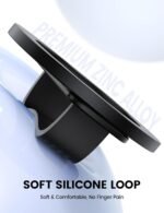 Lamicall Magnetic Phone Grip for MagSafe - Ultra Soft Finger Silicone Loop | Durable Vertical Zinc Alloy Stand Kickstand, Magnet Cell Phone Ring Holder for iPhone 17/16/15/14/13/12 Series & Androids - Image 8