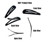 40 Pack Black 2 Inch Barrettes Women Metal Snap Hair Clips Accessories - Image 4