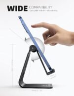 Lamicall Aluminum Cell Phone Stand, Adjustable Desk Phone Holder for iPhone | Adjustable Viewing Angle, Stable Anti-Slip Base, Case Friendly for iPhone 17 16 15 14 Pro Max, Office Desk Essential, Black - Image 6