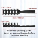 Patelai 3 Pcs Vent Hair Brush for Women Speed Blow Drying Pain-free Detangling Brush, Anti Static Easy Styling Bristles for Wet Thick Short Long Curly Straight Wavy Hair Drying Quickly (Black) - Image 4