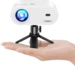 Mini Projector, VISSPL Full HD 1080P Video Projector, Portable Outdoor Projector with Tripod, Kids Gift, Home Theater Movie Phone Projector Compatible with Android/iOS/Windows - Image 2