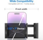 Gooseneck Phone Holder for Bed, Flexible Overhead Cell Phone Mount for Desk, Hands-Free Viewing Clamp Stand Compatible with iPhone 17 16 15 Pro Max and 3.5-7" Devices - Image 3