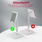 OMOTON CA02 Cell Phone Stand with Charging Hole for Desk Lightweight Silver | Fits iPhone 17/Samsung Galaxy 4-7" · Hands-Free Call · Gaming · Live Streaming · Compact Portable for Travel, Office, Home - Image 3