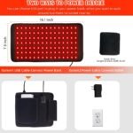 bonodave Red Light Therapy Pad for Body Back Knee Shoulder Hands Feet 660nm 850nm Home Use 3 Chips in 1 Infrared Wrap Belt Gift for Women Men (Corded) - Image 5