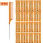 40pcs Cold Wave Perm Rods Set for Women's Long & Short Natural Hair - Plastic Orange Rollers for Curling and DIY Hairdressing - Image 6
