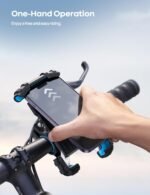 Lamicall Bike Phone Holder Motorcycle Mount - One-Hand Operation, Lockable | 360° Rotation Handlebar Clamp for 4.7-6.8" iPhone 17 Pro Max Air, Rubber Protect, Road Mountain Bike E-Bike Scooter Holder - Image 3